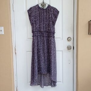 SIMPLY VERA VERA WANG Sheer Lined High Low Dress Sz L